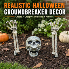 AISENO set installed in lawn showing quick outdoor setup and spooky effect