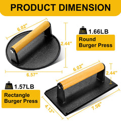 AIVIKI rectangular press top view highlighting flat surface for uniform searing