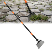 Ajimy flat shovel front view showing full 10-inch blade and handle, durable performance