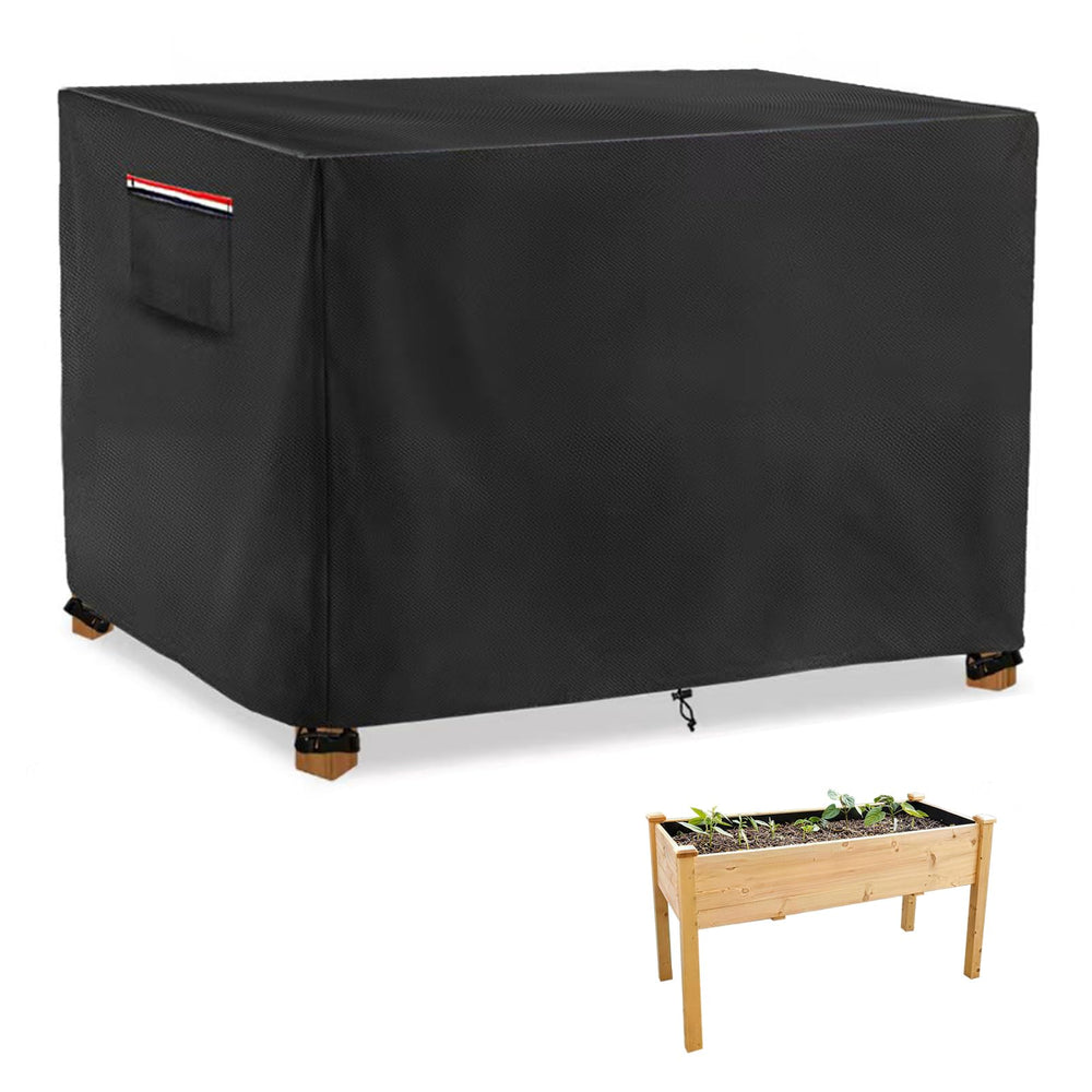 Alickwang front view cover on raised bed showing full protection and neat fit
