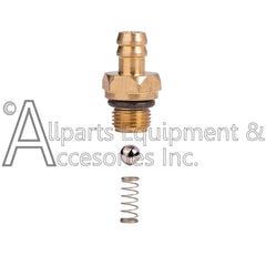 ALLPARTS BASIC barbed nipple with O-ring close-up showing sealing precision benefit
