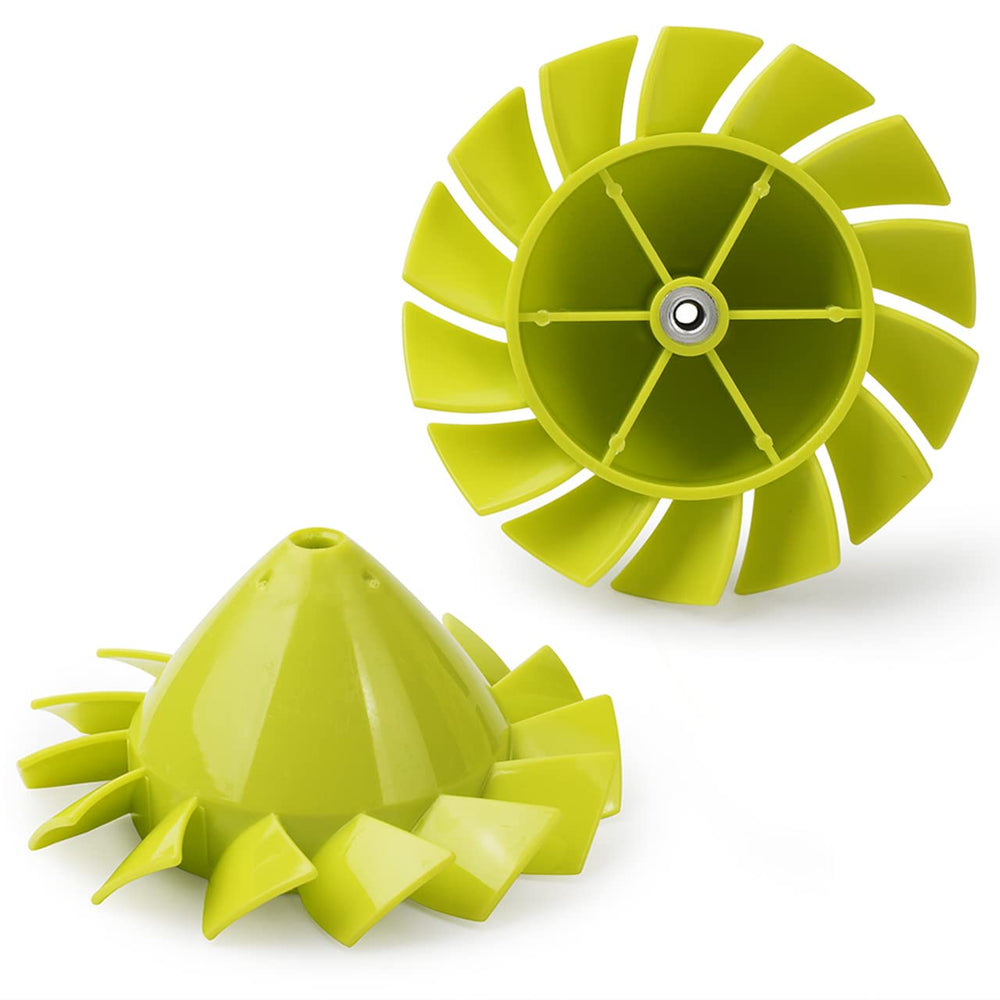 Alocs front view of two replacement blower fan blades showing fit and finish benefits