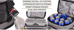 Alphasonik cooler backpack close-up of high-density nylon with PU coating for waterproof protection