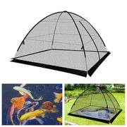 Alphatool dome front view showing full pond coverage and protection