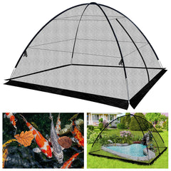 Alphatool front view of pond dome showing full coverage and protection benefit