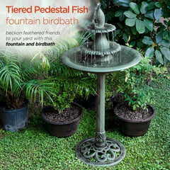 Alpine Corporation middle bowl shallow depth showing safe bathing space for small birds