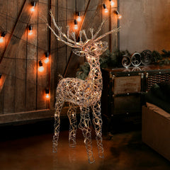 Alpine Corporation reindeer side profile highlighting elegant rattan shape