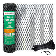 AlpineReach mesh roll front view showing compact packaging and easy storage benefit