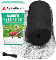 AlpineReach front view of net roll showing compact packaging and product branding for easy storage