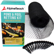 AlpineReach front view of packed kit showing included stakes and net benefits