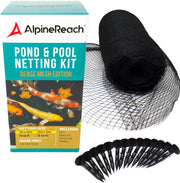 AlpineReach front view of net covering pond shows tidy protection