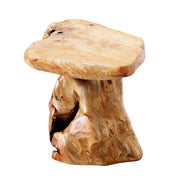 ALTERMATE cedar stump stool front view showing sturdy rustic accent