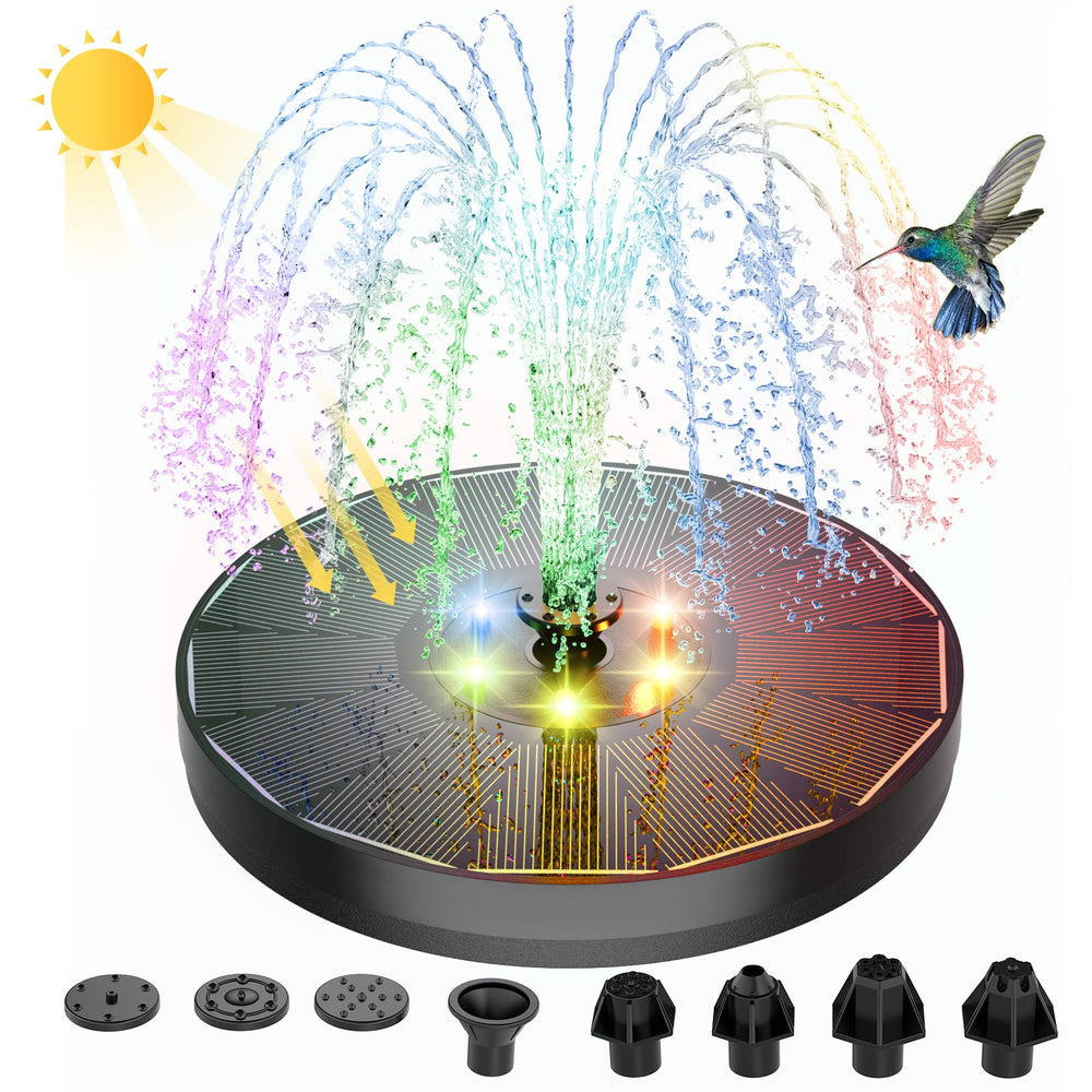 ALUKIKI front view of floating fountain showing sleek design and easy setup