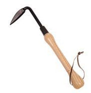 A.M. Leonard weeder front view showing blade and handle for precise weeding