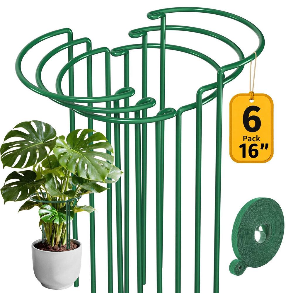 AMAGABELI front view of six 16-inch stakes showing neat garden-ready pack and durability