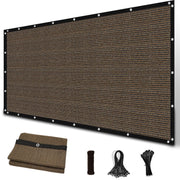 Amagenix front view of folded mocha shade cloth showing neat packaging and readiness