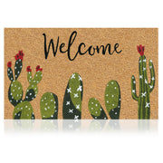 AMARU DOOR MATS front view showing cactus design and welcoming look