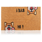 AMARU DOOR MATS front view showing Hi-Bye Dog design and welcoming entrance benefit
