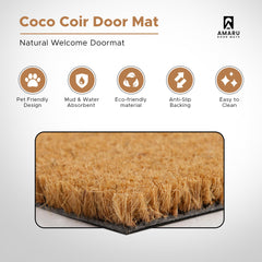 AMARU DOOR MATS non-slip backing detail showing secure grip and safety benefit