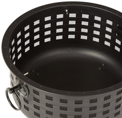 Amazon Basics mesh spark screen detail demonstrating ember protection for safer backyard fires