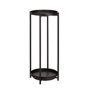 Amazon Basics front view of two-tier plant stand showing space-saving design and stability