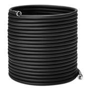 Amazon Basics hose front view showing full 100ft length and construction benefit
