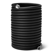 Amazon Basics hose front view showing full 50ft length and durable design benefit