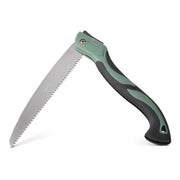 Amazon Basics pruning saw front view showing blade and handle for reliable cutting