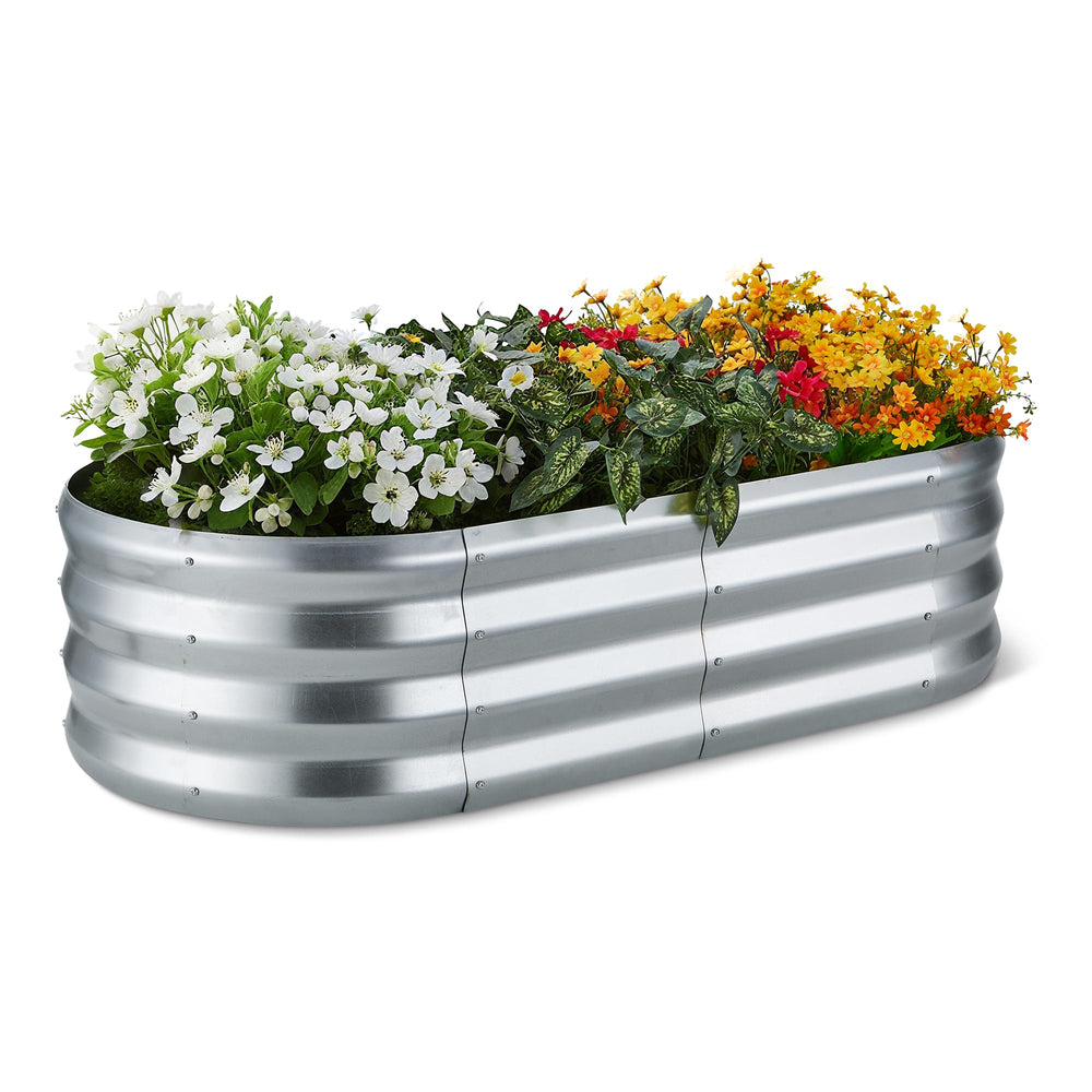 Amazon Basics front view of raised garden bed showing compact footprint and neat finish