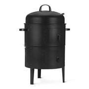 Amazon Basics smoker front view showing full unit and compact design for easy placement