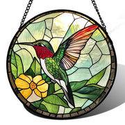 AMDERVEN hummingbird front view showing colorful glass and decorative appeal