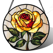 AMDERVEN yellow rose front view showing vibrant floral colors and elegant design