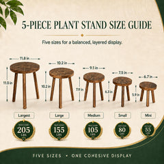 AMVAQKER single stool top view holding a planter, shows stable platform for pots