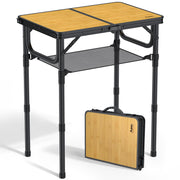 anbte folded table front view shows compact transport benefit
