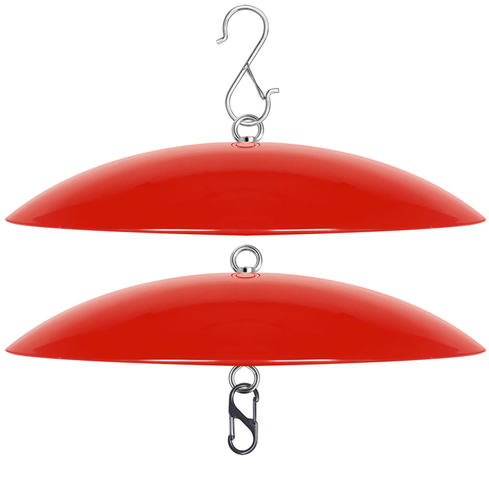 andergi dome guard front view showing bright red cover protecting feeder