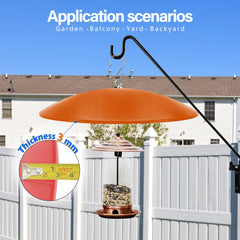 andergi installed on a shepherd's hook blocking squirrel access and rain