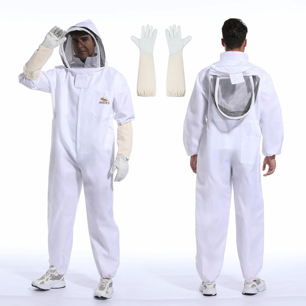 ANDES bee suit front view showing full coverage and protection