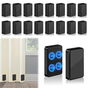 ANGAR front view of 32pcs black curtain weights showing set and box benefit durability