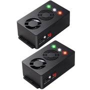 Angveirt two-pack front view showing compact units and mounting holes for easy placement