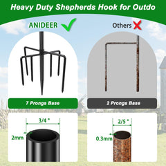 ANIDEER top hook curvature close-up demonstrating strong hanging point