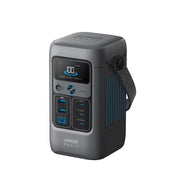 Anker SOLIX C200 front view showing compact design and readable display for portability