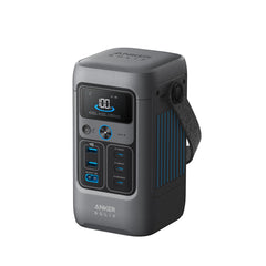 Anker SOLIX C200 front view showing compact design and readable display for portability
