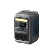 Anker SOLIX C300 front panel view showing ports and display for versatile power