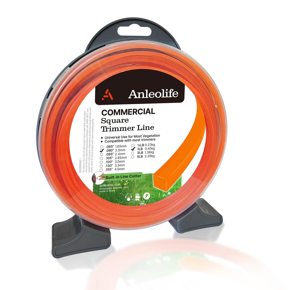 A ANLEOLIFE front view of spool showing orange square line benefit of long supply