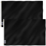 Anley flag front view showing full black field and clarity benefit