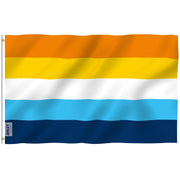 Anley aroace flag front view showing vivid colors and clear stripes