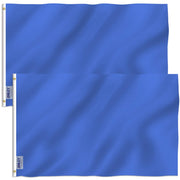 Anley front view 3x5 flag showing vivid royal blue and clear display benefit