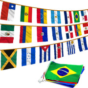Anley full garland front view showing 23 flags and bright colors for clear event identity