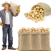 ANPHSIN burlap front pack showing four natural sacks and rope useful for storage