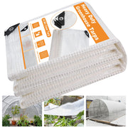 Ansgery front view of clear greenhouse cover showing full coverage benefit